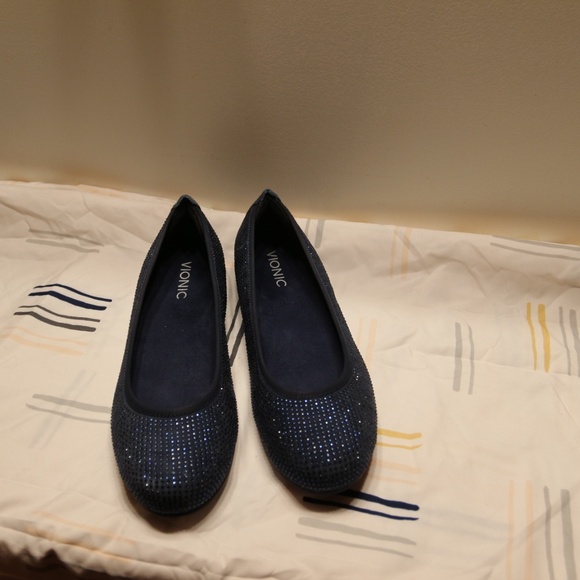 Vionic Spark Willow Navy Flats NIB Size 9 - Picture 3 of 9